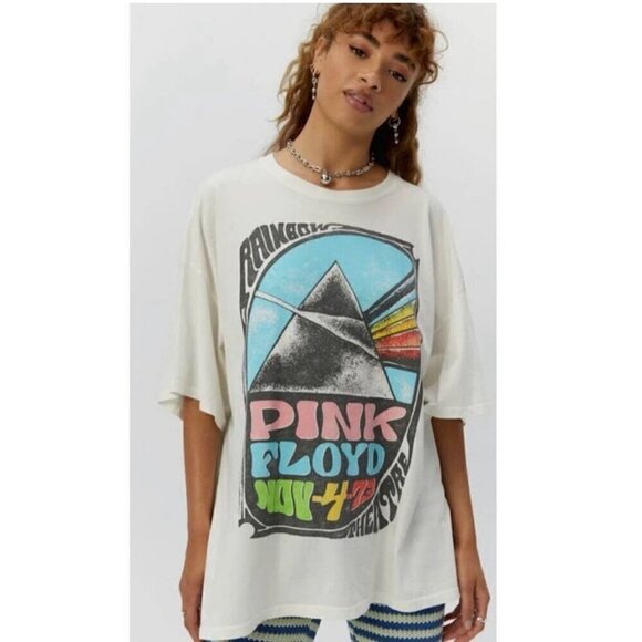Daydreamer Tops - NEW Daydreamer Pink Floyd Mothers Prism Tee in Vintage White - One Size